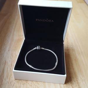 Pandora bracelet with 2 clips